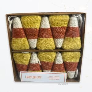 New Candy Cane Lane Candy Corn Themed 6 Foot Garland Room Decor Halloween